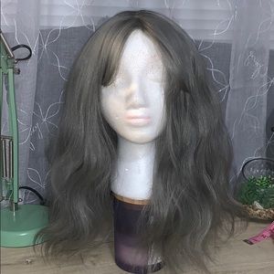 Sliver Synthetic Long Bob Wig